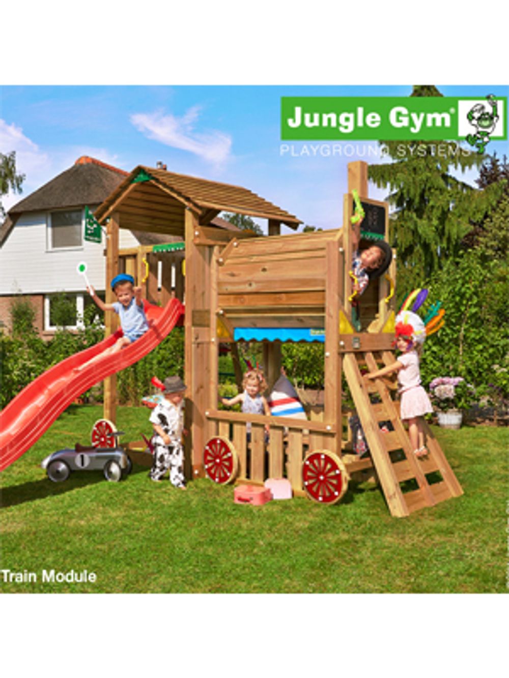 Детский городок Jungle Cottage + Train Module