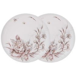 НАБОР ТАРЕЛОК ОБЕДЕННЫХ LEFARD ''WHITE FLOWER" 2 ШТ. 25,5 СМ (КОР=12НАБ.)