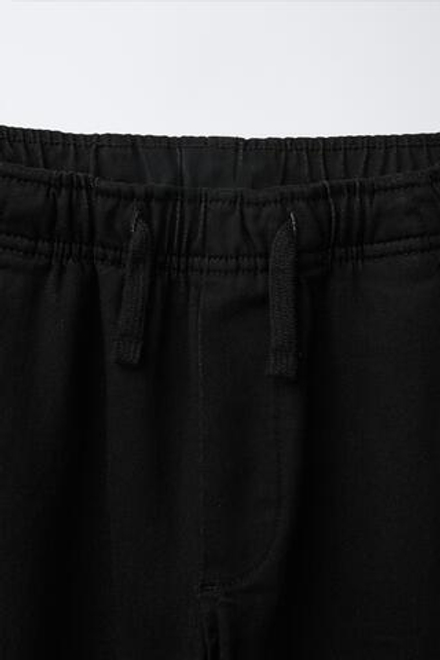 ZARA БРЮКИ КАРГО, ЧЕРНЫЙ