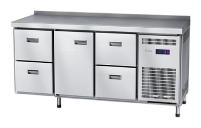 Стол холодильный Abat СХС-70-02 (2 ящика, 1 дверь, 2 ящика, борт)
