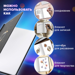 Блокнот с резинкой без линовки 96 л. А5 (145х203 мм) твердая обложка с фольгой BRAUBERG "Strawberry" (4 штуки в упаковке)