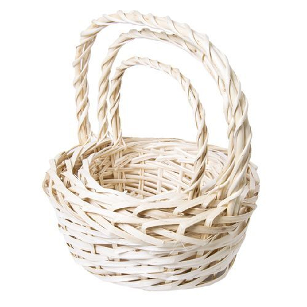 Корзина (Ива) D33/D28/D22 КРУГ БЕЛАЯ