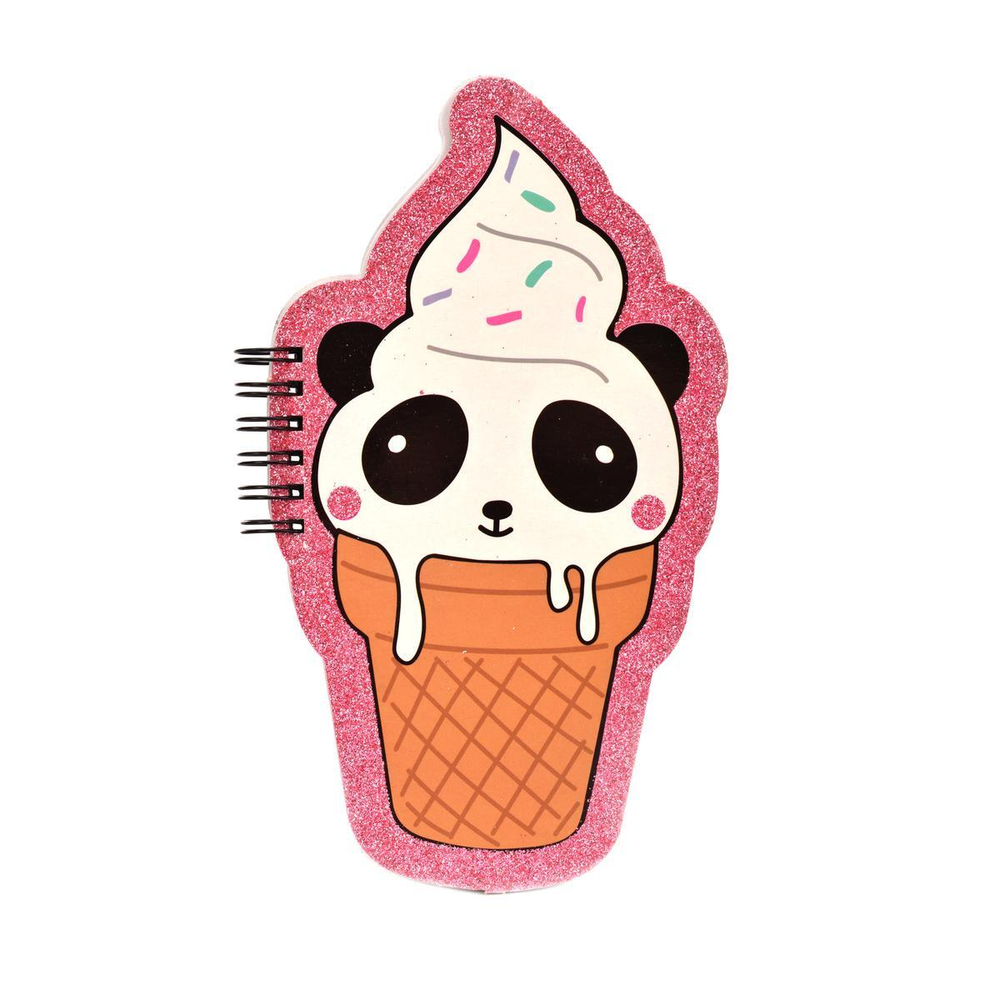 Блокнот "Панда", 12*20 см, 50 листов, на спирали, без линовки