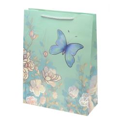 GAEM Пакет подарочный L (бумага 210г/м2, блок 12шт), L30 W12 H40 см, 4в.