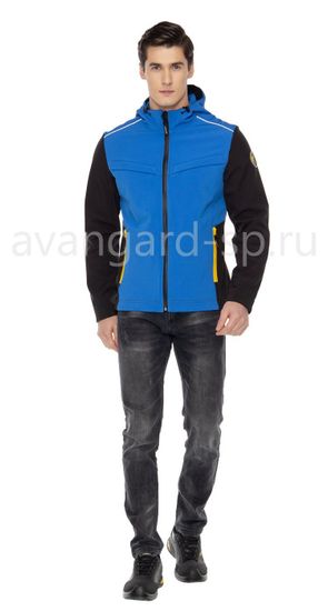 Куртка "Тайм" (черный/василек)