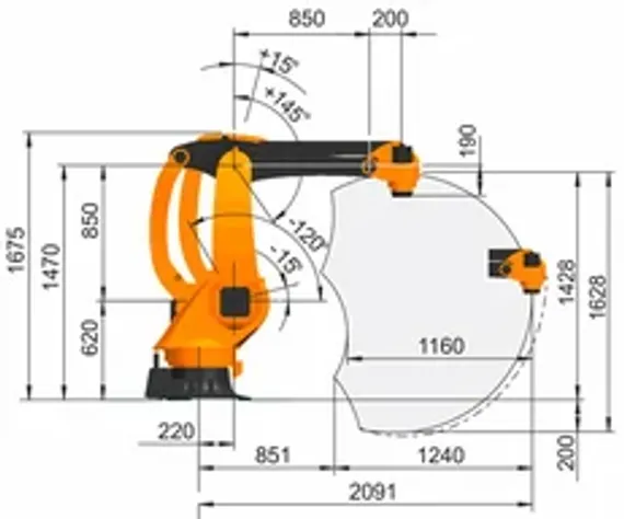 Промышленный робот KUKA KR QUANTEC, KR 120 R3500-2 P-C