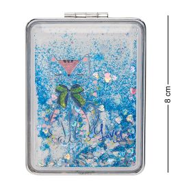 WW-116/3 Зеркало прямоугольное с плавающими блестками «Веселые зверята»