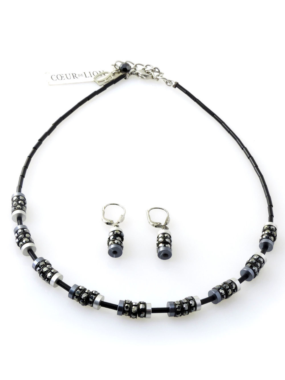 4223 Coeur de Lion колье и серьги c кристаллами Сваровски.