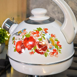 Чайник 3,5л со свистком, консульная ручка, белый "Гранат"