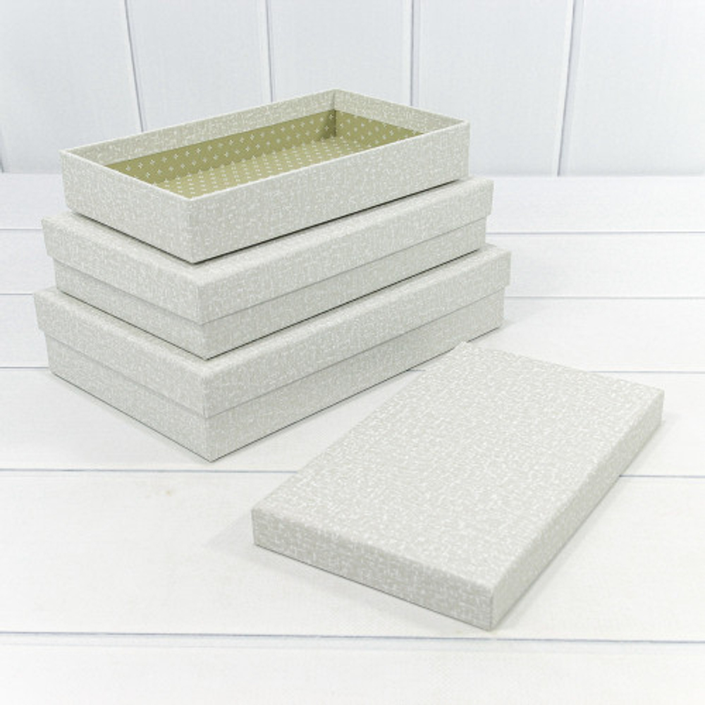 Коробка 28х18х6 см Набор 3 шт (Серый)