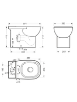 Бачок унитаза SANITA LUXE QUADRO (140 мм) QDRSLFT01