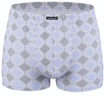 Мужские трусы-боксеры с ромбовидным принтом (Размер: XL) (Цвет: нежно-голубой)