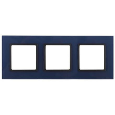 Рамка 3-м 14-5103-29 стекло Elegance синий+антрацит ЭРА Б0034519