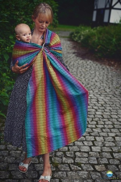 Слинг с кольцами «Сердечки радужные»