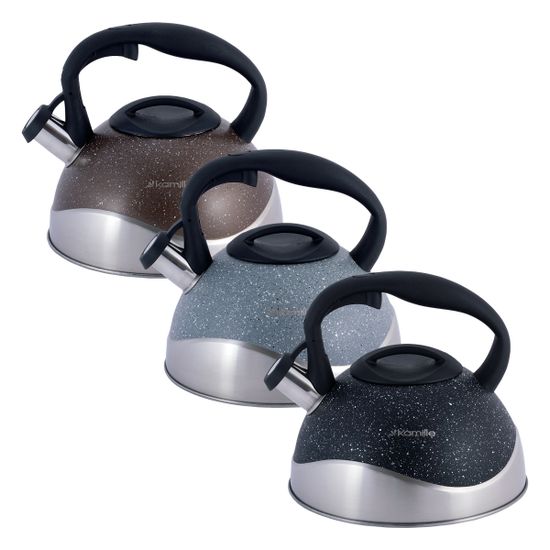 Чайник 2,8 л. из нержавеющей стали со свистком Kamille KM-0686B