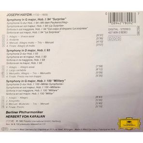 Berliner Philharmoniker, Herbert von Karajan / Haydn: Symphonies Nos. 93, 94 Surprise, 103 Drum Roll (CD)