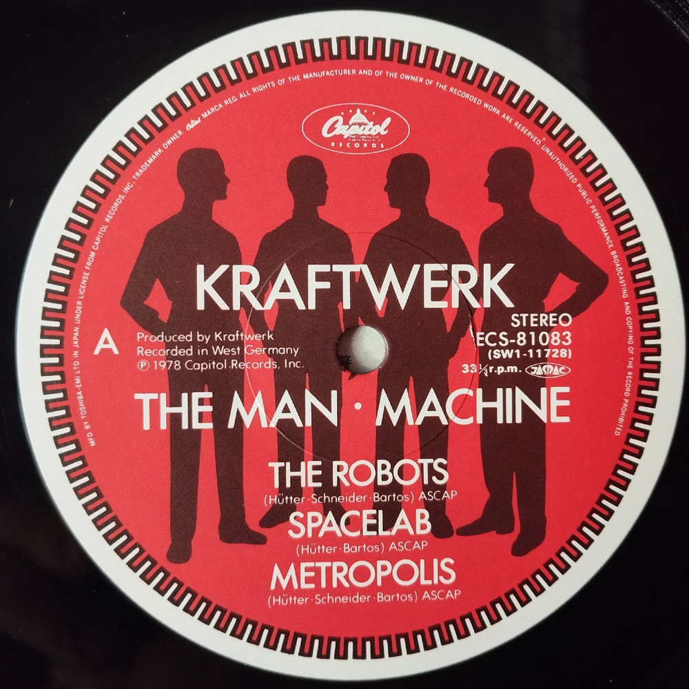 Винтажная виниловая пластинка LP Kraftwerk The Man Machine (Japan 1978) (Obi) The Robots