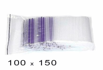 Пакеты полиэтиленовые Zip-Lock 10х15см (100 штук в упаковке), 100×150×5 мм