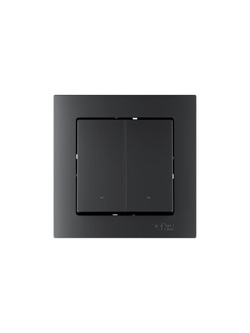 Выключатель 2-кл. AtlasDesign Smart 10А (сх. 5) L+N с подсветкой Zigbee механизм карбон SE ATN001053Z