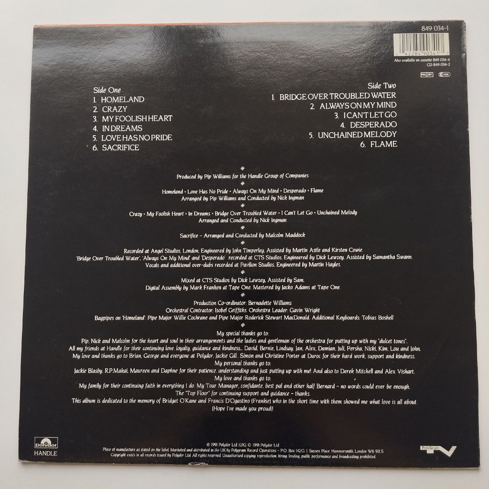 Винтажная виниловая пластинка LP Brenda Cochrane In Dreams (UK 1991)