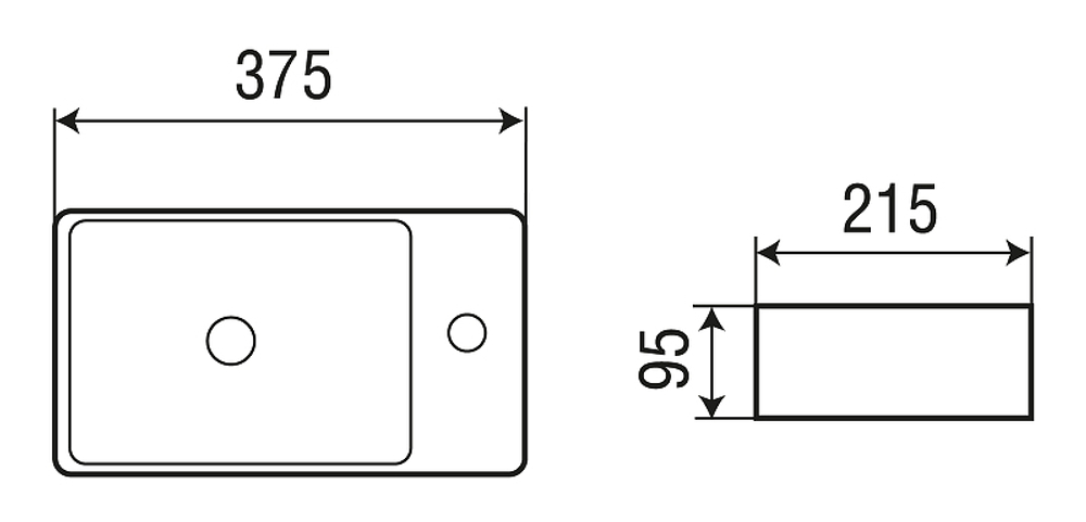Раковина WeltWasser Aisbach 5111 R 37 10000004592 Белый глянец