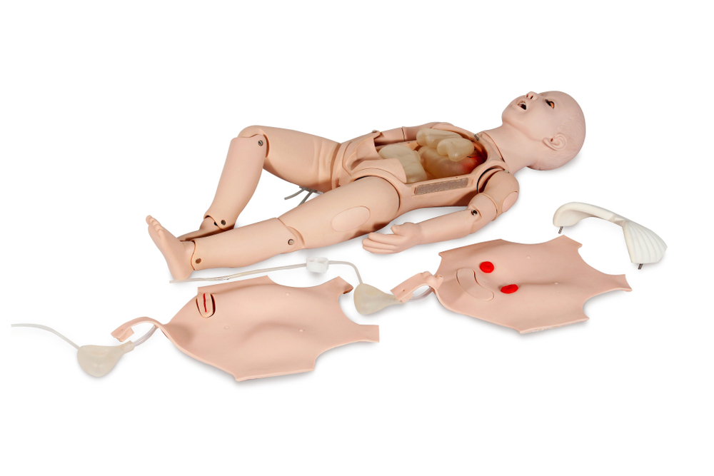 Манекен ребенка 3 лет полноростовой для обследования, ухода, сердечно-легочной реанимации, неотложной помощи и врачебных манипуляций