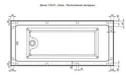 Акриловая ванна Aquanet (Акванет) Grace 170x75 с каркасом