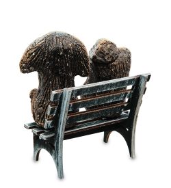 КоКо Шамель KK-689 Фигурка «Кот и пес на скамейке» шамот