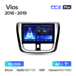 Teyes CC2 Plus 10.2" для Toyota Vios, Yaris L 2016-2019