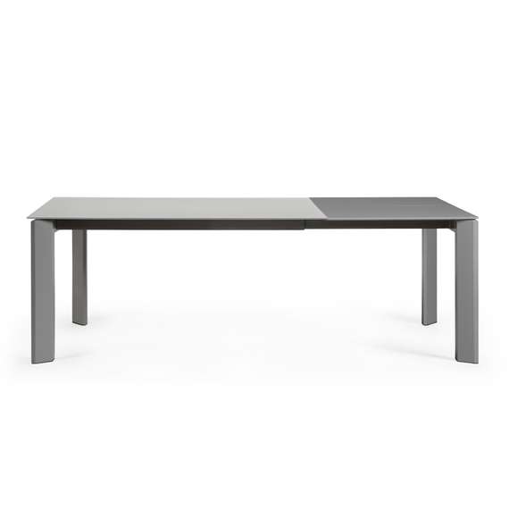 Раздвижной стол Axis 160-220x90 см, черное стекло, черный каркас