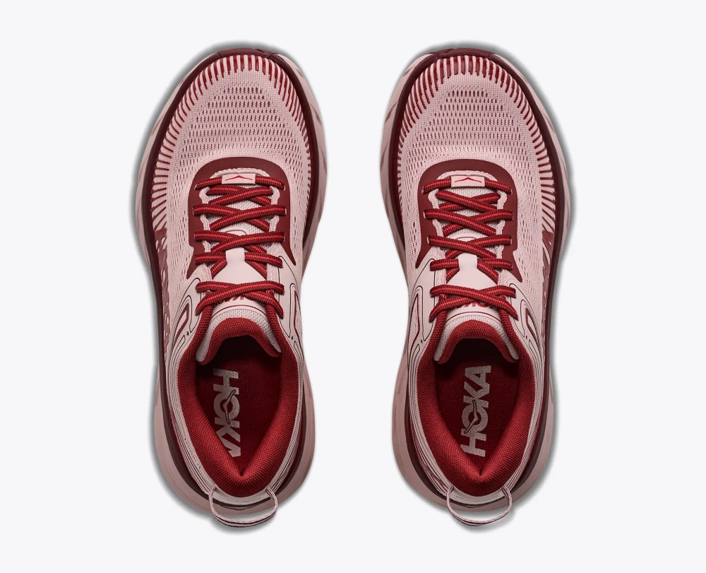 Женские кроссовки Hoka Bondi 7 - Pink Opal / Varsity Burgundy