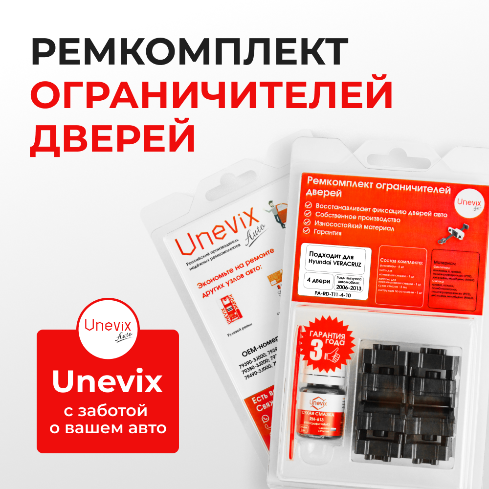 Ремкомплект ограничителей дверей Hyundai VERACRUZ EN (4 двери, тип 11) 2006-2013