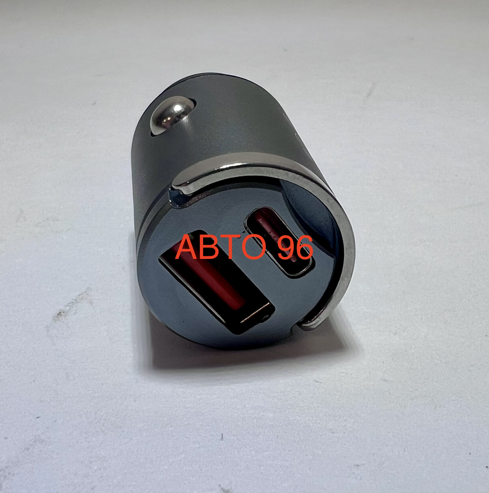 Автомобильное зарядное устройство AutoMaxx, PD30W+QC4.0, 100W (серый) (1 шт.) Оптом