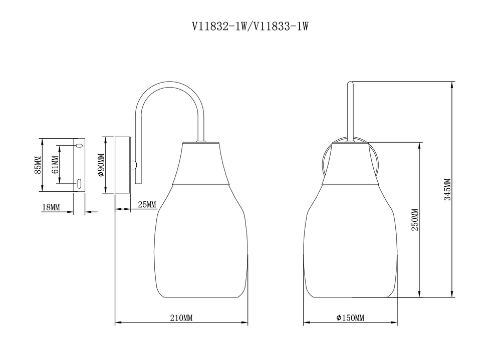 Светильник настенный Moderli V11832-1W Adalina