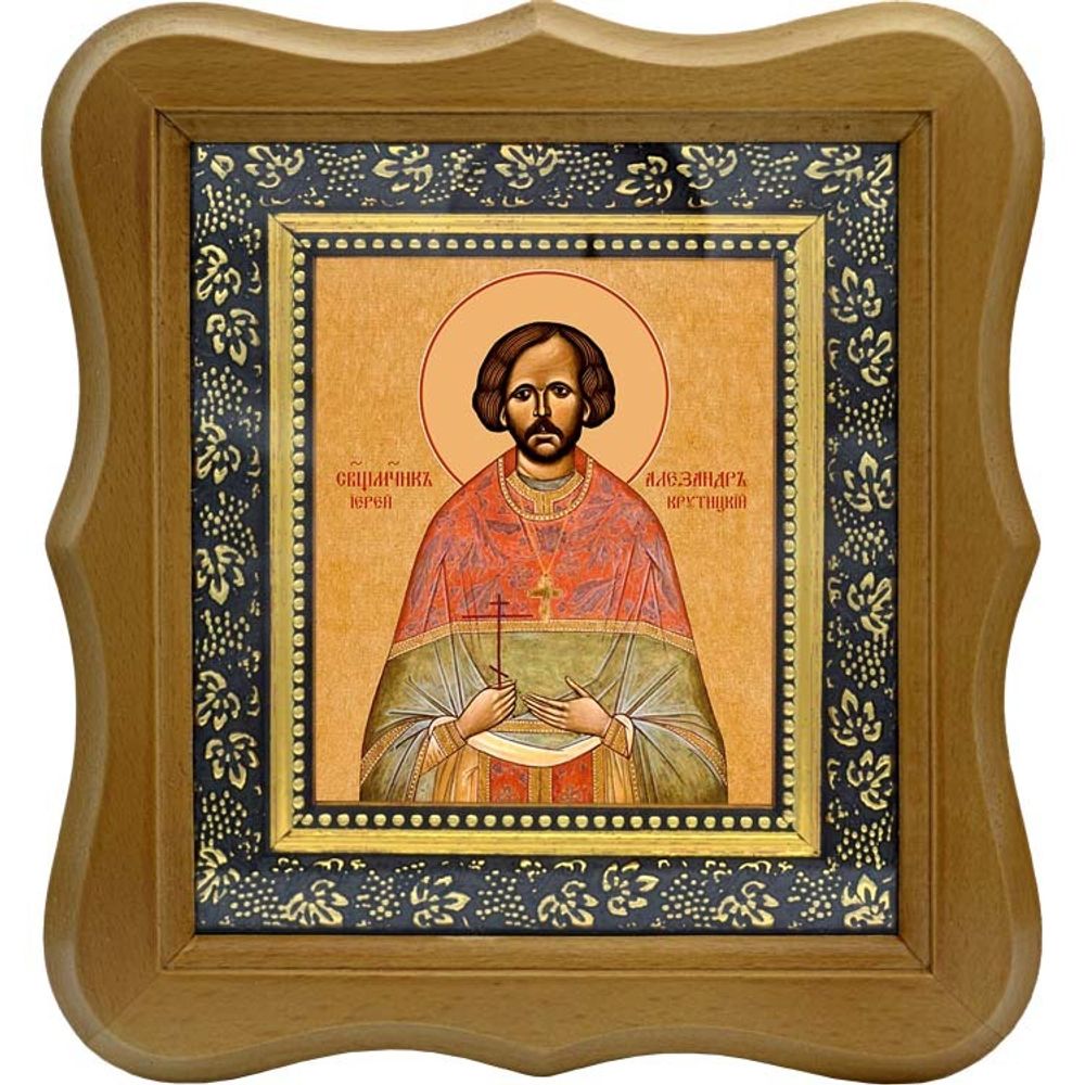 Александр Крутицкий, священномученик, пресвитер. Икона на холсте.