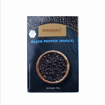 PATANJALI Black Pepper Whole Перец чёрный горошек 100г