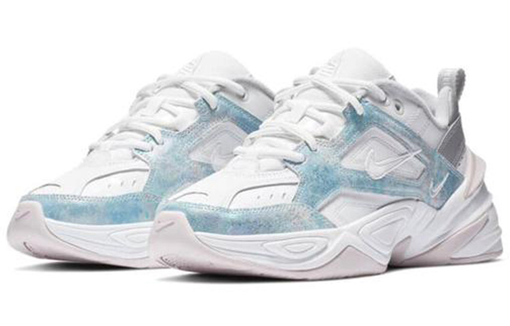 Nike M2K Tekno men's low-cut daddy shoes women's blue and white