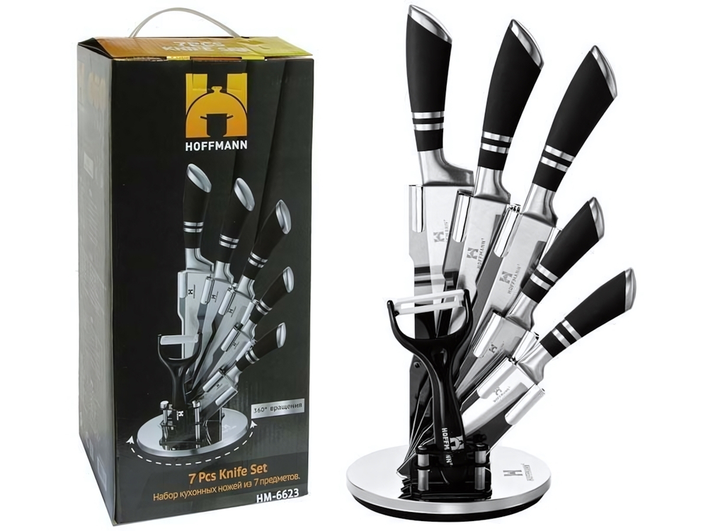 Набор ножей 7 предметов черные НМ 6623