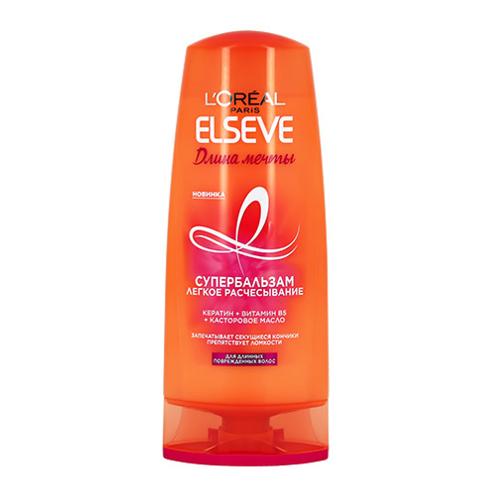 L'Oreal Paris Супербальзам для волос Elseve Длина мечты, легкое расчесывание, для длинных поврежденных волос, 200 мл
