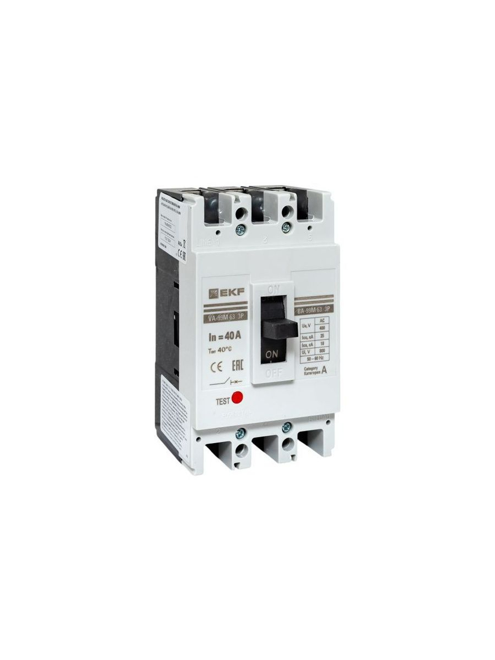 Выключатель автоматический 3п 63/40А 25кА ВА-99М PROxima EKF mccb99-63-40m