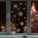 Украшение для окон и стекла ЗОЛОТАЯ СКАЗКА "Снежинки объемные 2", 30х38 см, ПВХ, 591259