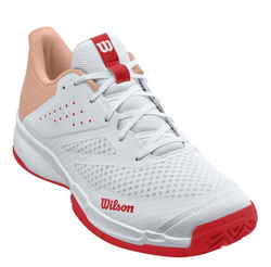 Женские теннисные кроссовки Wilson Kaos Stroke 2.0 - white/peach parfait/infra red - White