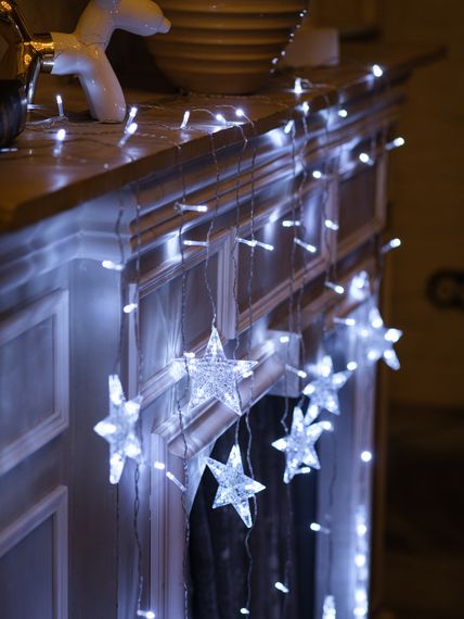 Гирлянда Бахрома &quot;Звезды и Елочки&quot; 2,5*1м 38257