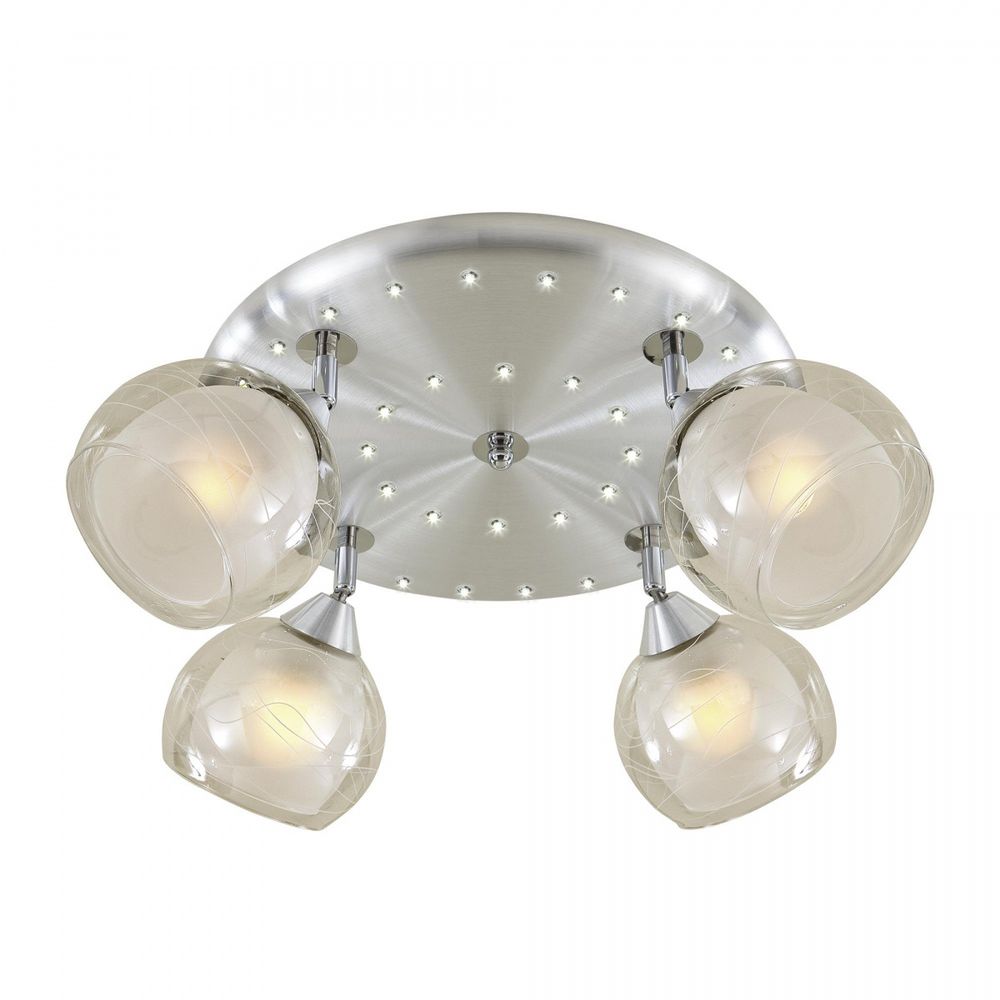 Citilux Самба CL158142 Люстра с поворотными плафонами Алюминий Хром