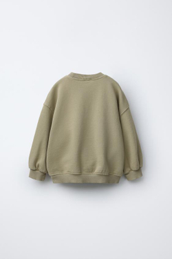 ZARA ТОЛСТОВКА С ПРИНТОМ, СВЕТЛО-БЕЖЕВЫЙ