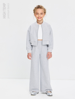 Брюки палаццо из футера