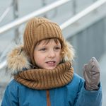 Снуд из смесовой шерсти "Фундук" вертикальная вязка