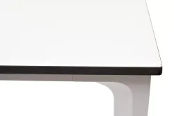 "Малага" обеденный стол из HPL 90х90см, цвет молочный, каркас белый