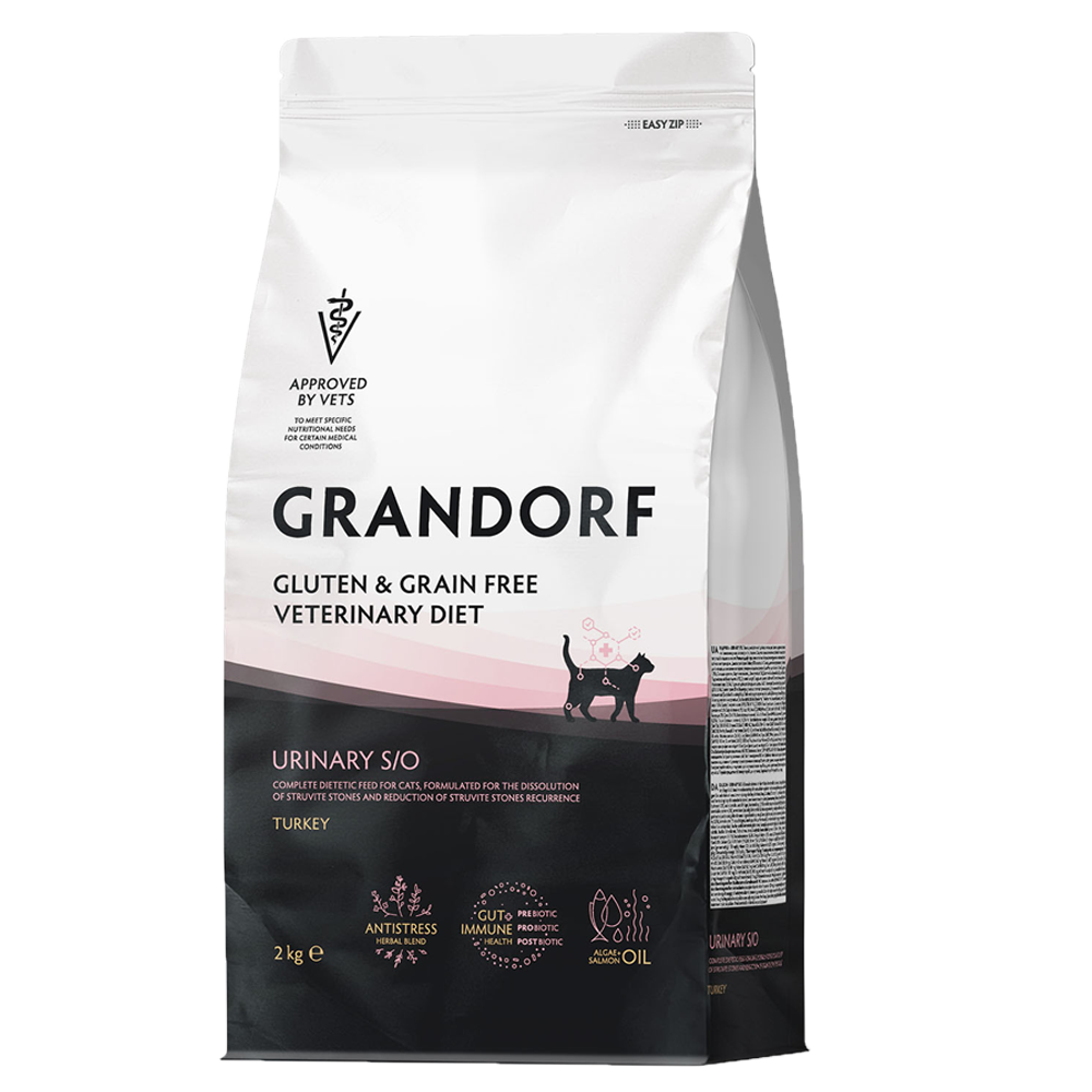 GRANDORF VETDIET Urinary S/O Turkey - ВЕТДИЕТА для кошек против струвитных мочевых камней.