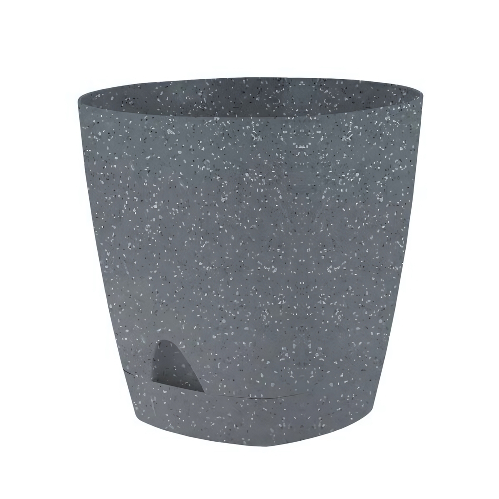 Горшок для цветов AMSTERDAM D 140мм 1,35л с прикорневым поливом, тёмный камень